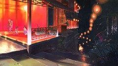 Night scenic game cg