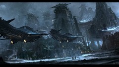 Night science fiction artwork futuristic