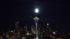 Night Seattle architecture cityscapes