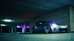 Night silver cars underground vehicles nissan 350z scenic