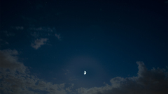 night sky moon clouds dark nature
