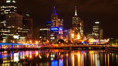 Night Skyscrapers architecture urban cityscapes HDR Photography