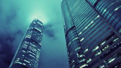 Night Skyscrapers buildings cities skycrawlers