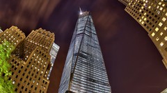 Night Skyscrapers buildings cityscapes new york city HDR 