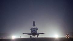 Night space shuttle