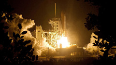 Night space shuttle NASA