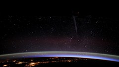 Night Space Stars lights Earth