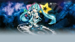 Night Space Stars tie playstation 3 long hair anime girls 