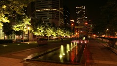 Night squares lights cities