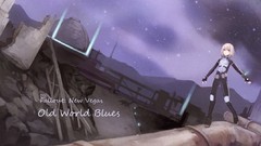 Night Stars Anime brown ruins armor gloves blondes anime girls 