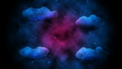 Night Stars black blue clouds fantasy art