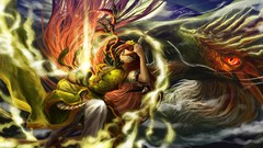 Night Stars clouds moon lights Dragons hats red eyes belts 