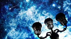 Night Stars clouds sky abstract artist scenic realistic