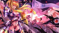 Night Stars clouds weapons smoke Katana Army samurai Flags hats 