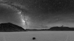 Night Stars deserts monochrome