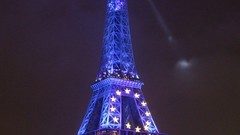 Night Stars lights Eiffel Tower Paris