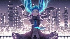 Night Stars lights headphones tie buildings shirts skirts 