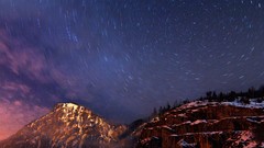 Night Stars Mountains night sky