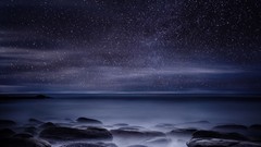 Night Stars ocean coast