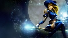 Night Stars text magic moon woman game hats flying blondes 