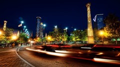Night streets cityscapes pices long exposure