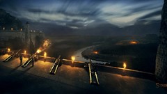 Night stronghold digital art scenario