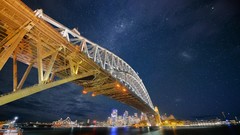 Night Sydney Bridges sydney opera house cityscapes