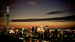 Night taipei 101 cities