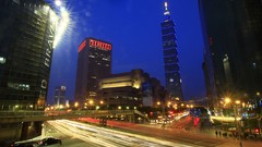 Night Taiwan City Lights cities cityscapes taipei 101