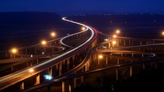 Night Taiwan City Lights roads cityscapes