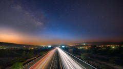 Night traffic roads Rush Hour cities forests