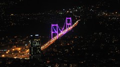 Night Turkey Istanbul Bridges cities cityscapes Bosphorus Bridge