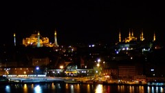 Night Turkey Istanbul Bridges Hagia Sophia blue mosque