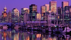 Night vancouver night city reflections cities cityscapes 