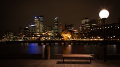 Night water cities cityscapes