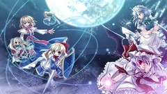 Night weapons Shanghai red eyes long hair anime girls blue eyes 