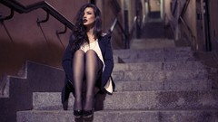 Night woman brunettes