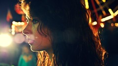 Night woman brunettes black hair