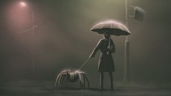 Night woman spiders funny streets