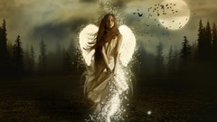 Nighttime woman artwork