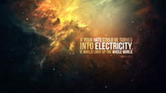 Nikola Tesla quote electricity lights space art artwork