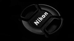 Nikon lens macro black background logo monochrome