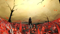 Ninja Flowers field Art