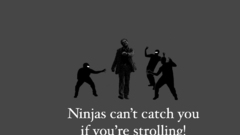 Ninjas cant catch you