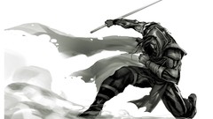 Ninjas samurai jedi grayscale