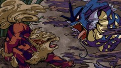 Nintendo Pokemon artwork arcanine video games Gyarados