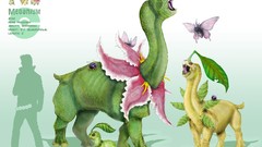 Nintendo Pokemon artwork digital art meganium Chikorita Venonat 