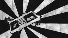 Nintendo retro grayscale artwork