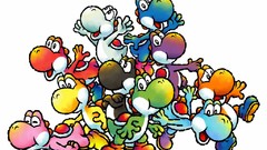 Nintendo white background Dinosaurs yoshi artwork video games