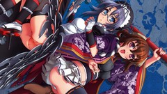 Nipples panties stockings blue